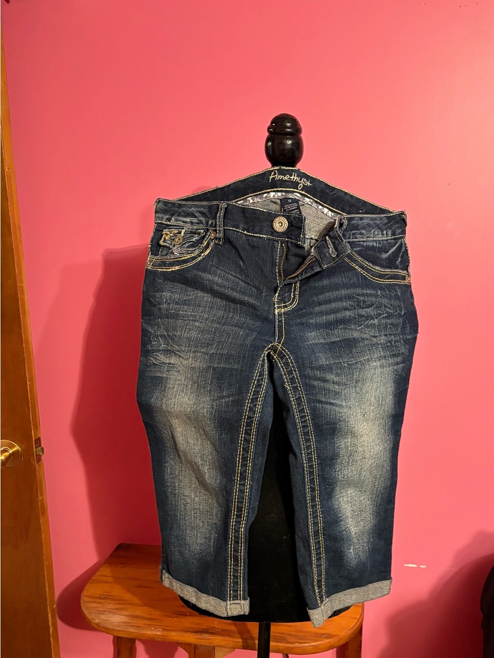 Amethyst Jeans Dark Blue Boyfriend Bermuda Shorts